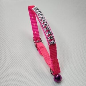 Pink Rhinestone Cat Collar